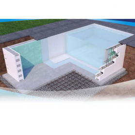 Zwembad snelbouwblok  XXL set voor een zwembad 4x8x1,5 meter