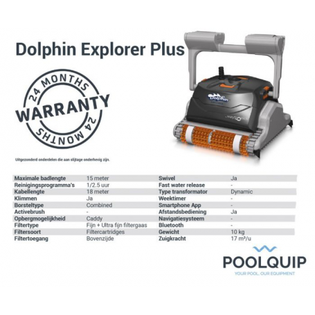 Dolphin Explorer plus zwembadrobot
